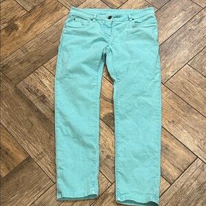 Brunello Cucinelli Turquoise Slim Fit Straight Low Waist Jeans 42/6